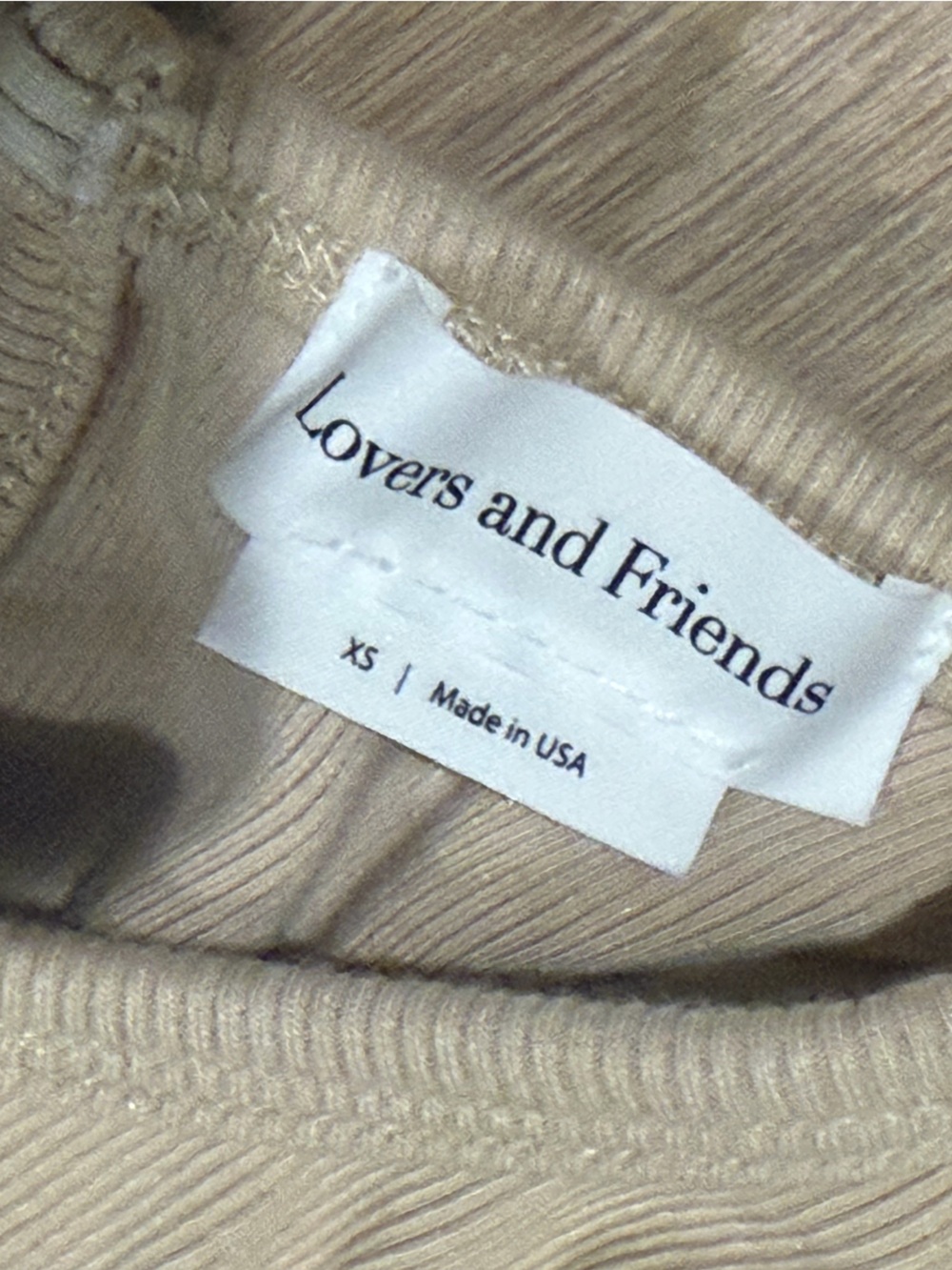 Lovers + Friends Beige Ribbed Cutout Tie Front Romper XS - Picture 8 of 8